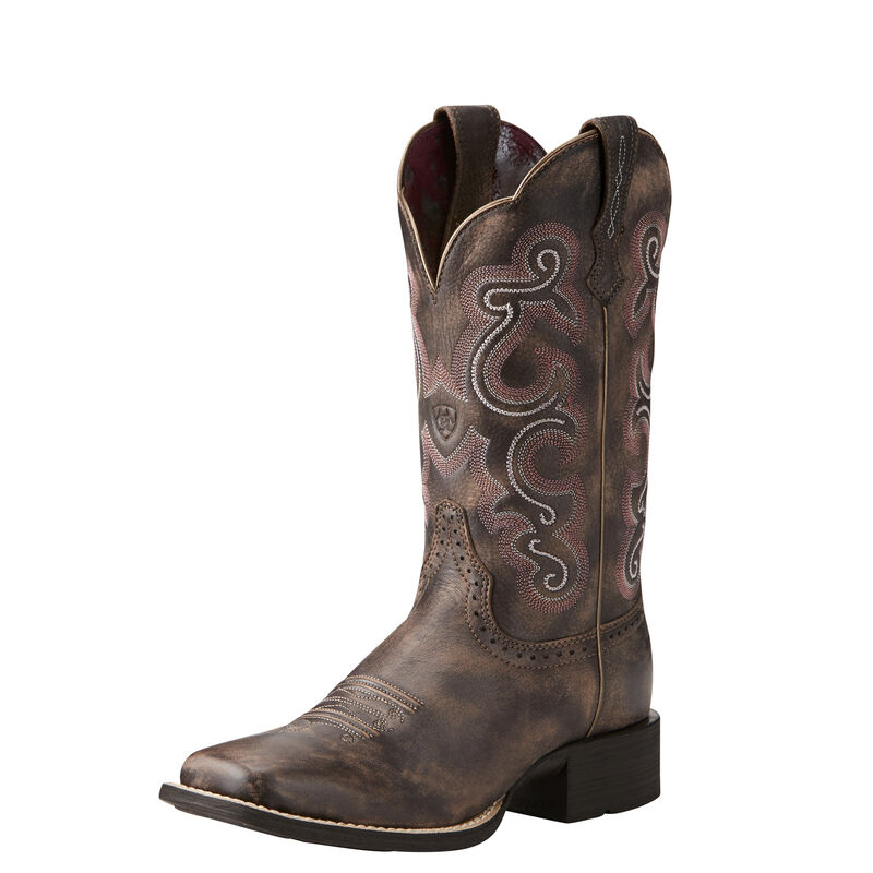 Ariat Quickdraw - Naisten TummanRuskea Bootsit ( QUSYOC-692 )